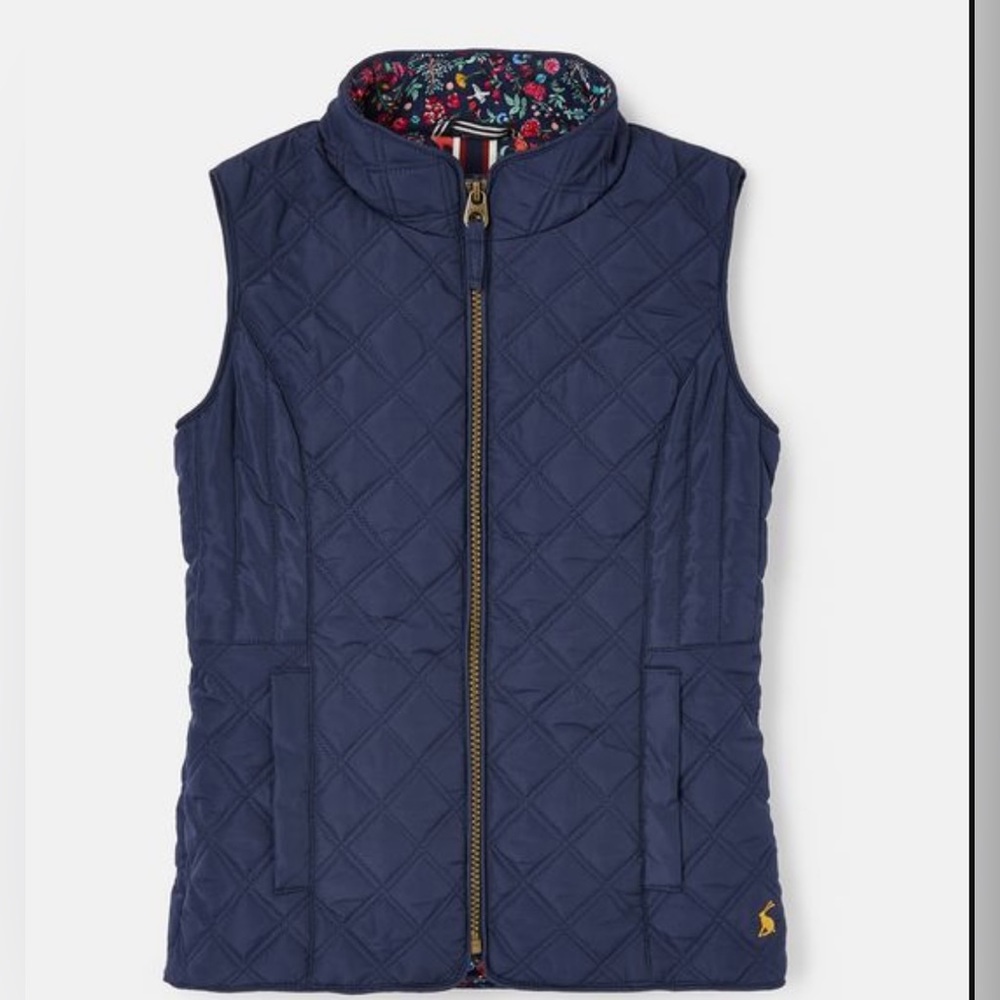 Joules Minx Quilted Vest 4 Years navy blue